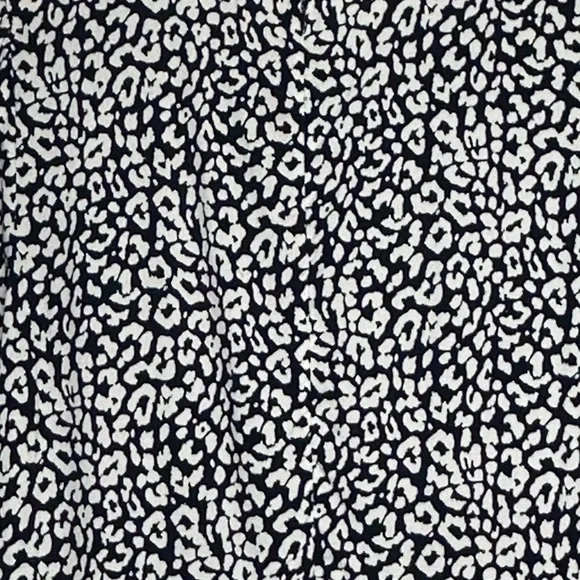 J Crew Factory Cotton Navy White Print Tiered Puff Sleeve Pocket MIDI Dress - Picture 7 of 12